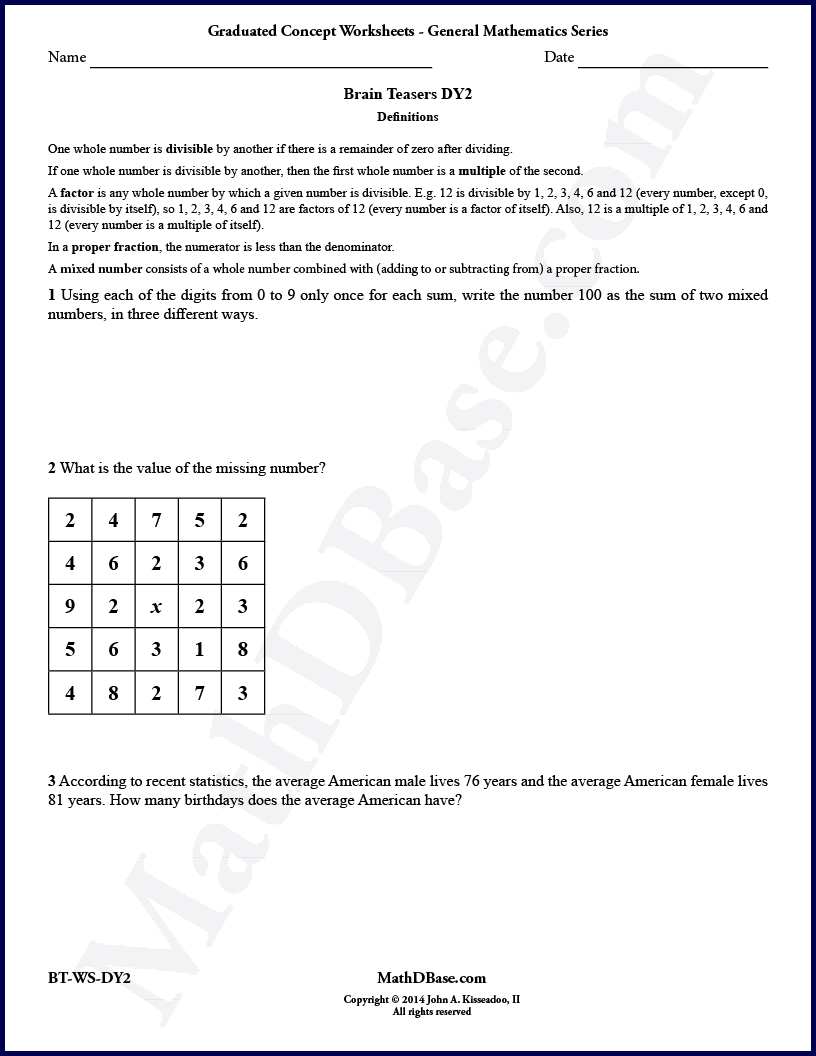 Mixed Brain Teasers 7 thumbnail